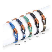 Load image into Gallery viewer, Nautical Rope Bracelet | Leather Bracelet | Gift for Men
