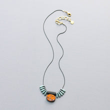 Load image into Gallery viewer, JLT516 vintage orange and teal necklace
