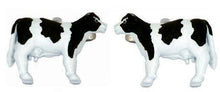Load image into Gallery viewer, Black &amp; White Cow Rhodium Plated Cufflinks
