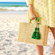 Load image into Gallery viewer, Handwoven Market Reed Storage, Palm Leaf Storage Baskets.
