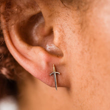 Load image into Gallery viewer, 14K Gold Plated Dagger Stud Earrings - New 🎉
