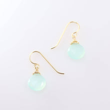Load image into Gallery viewer, Aqua Chalcedony Drop Earrings
