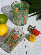 Load image into Gallery viewer, Set of 6 Moroccan Tea Glasses Hand Painted Garden
