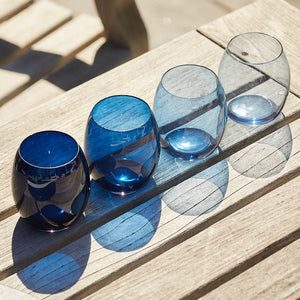 Les Nuages Blue Ombré Glasses Set of 4